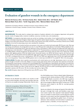 Evaluation of gunshot wounds in the emergency department (PDF