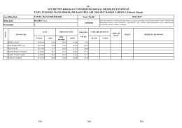 hadis (y.l.) - Necmettin Erbakan &Uuml;niversitesi