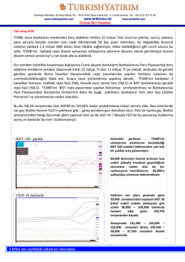 G&uuml;nl&uuml;k B&uuml;lten - Turkborsa.net