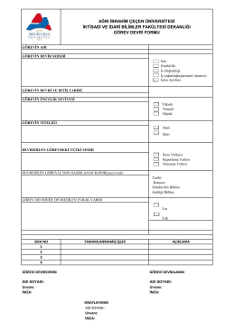 g&ouml;rev - Ağrı İbrahim &Ccedil;e&ccedil;en &Uuml;niversitesi