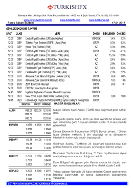 Forex Sabah B&uuml;lteni