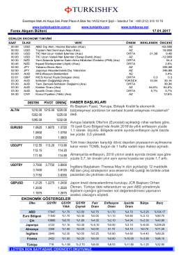 Forex Akşam Bülteni