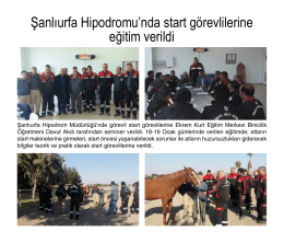 Şanlıurfa Hipodromu`nda start görevlilerine eğitim