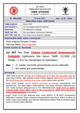 tbmm gündemi