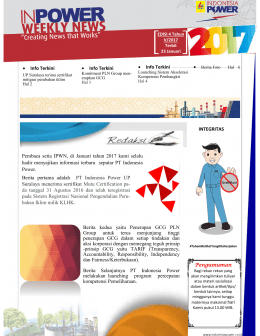 Inpower weekly News Edisi 4 Tahun V terbit
