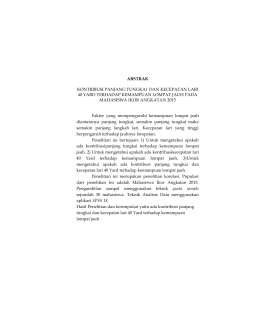 abstrak kontribusi panjang tungkai dan kecepatan lari 40 yard