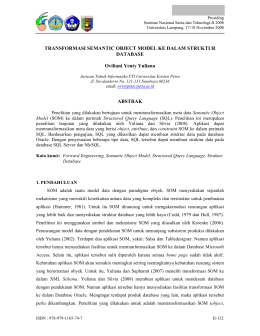 Transformasi Semantic Object Model ke dalam Struktur Database