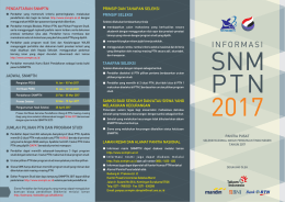 Unduh Leaflet SNMPTN 2017 - Penerimaan Mahasiswa Baru UPI