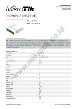 brosur - Mikrotik Indonesia