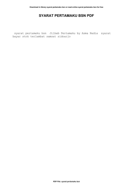 syarat pertamaku bsn pdf