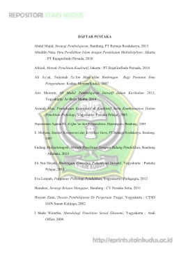 DAFTAR PUSTAKA Abdul Majid, Strategi