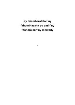 Ny tsiambaratelon`ny fahombiazana eo amin`ny fifandraisan`ny