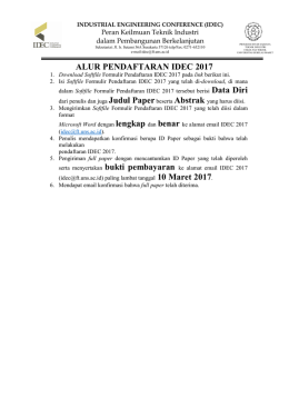 alur pendaftaran idec 2017 - Universitas Sebelas Maret