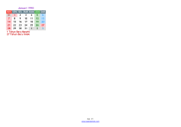 Kalender Februari 1990
