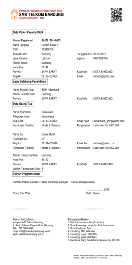 Data Calon Peserta Didik Latar Belakang Pendidikan Data Orang