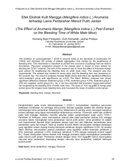 The Effect of Arumanis Mango (Mangifera indica L.)