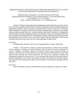 STUDI KASUS PADA RESTORAN CHINESE FOOD DI SURABAYA
