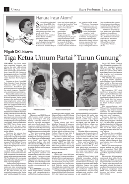 Tiga Ketua Umum Partai “Turun Gunung”