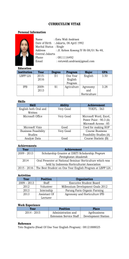 CURRICULUM VITAE