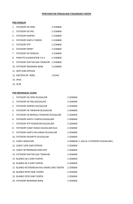 persyaratan pengajuan tunjangan taspen pns