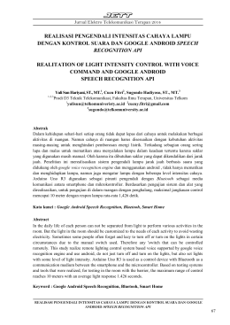 realisasi pengendali intensitas cahaya lampu dengan kontrol