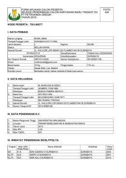 kode peserta : tk3-00277 i. data pribadi ii. data keluarga iii. data