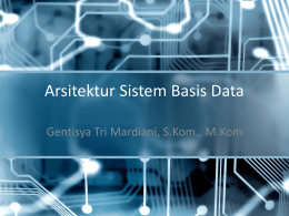 Arsitektur Sistem Basis Data