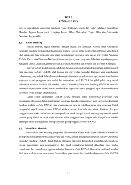 1-1 BAB 1 PENDAHULUAN Bab ini menjelaskan
