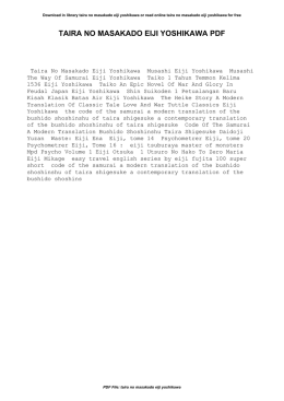 taira no masakado eiji yoshikawa pdf