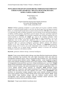 pengaruh terapi senam diabetik terhadap kecerdasan emosi pasien