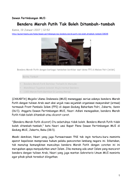 Bendera Merah Putih Tak Boleh Ditambah-tambah