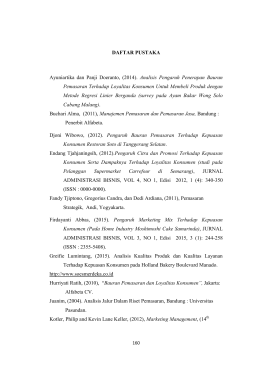 DAFTAR PUSTAKA Ayuniartika dan Panji Doeranto