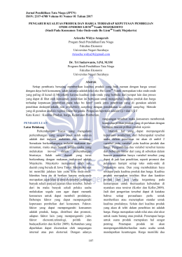Jurnal Pendidikan Tata Niaga (JPTN)