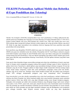FILKOM Perkenalkan Aplikasi Mobile dan Robotika di Expo