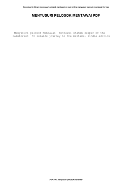 menyusuri pelosok mentawai pdf