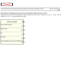 pengumuman pembagian kaos untuk mahasiswa fisip angkatan