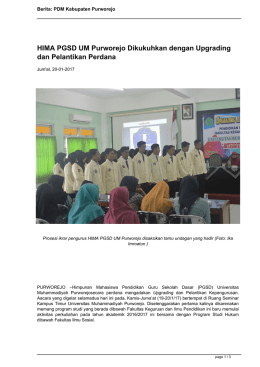 Berita 9129_HIMA PGSD UM Purworejo Dikukuhkan dengan