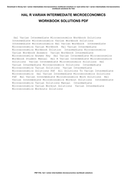hal r varian intermediate microeconomics workbook solutions pdf