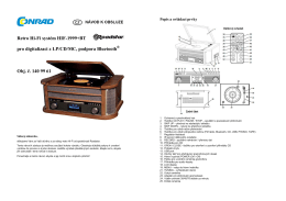 Retro Hi-Fi systém HIF-1999+BT pro digitalizaci z LP/CD/MC