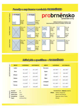 PROBRNĚNSKO Formáty a ceny inzerce v novinách PROBRNĚNSKO