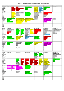 Rozvrh oboru německá filologie na letní semestr 2016/17