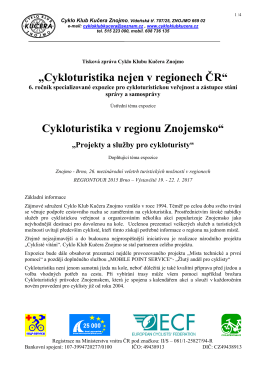 Prezentace - Cyklo Klub Kučera Znojmo