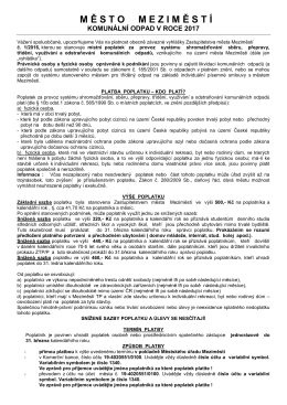 Komunální odpad v roce 2017