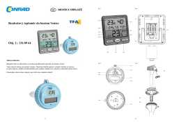 1368964 Bezdrátový teploměr do bazénu TFA Venice