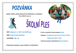 KDY: Sobota 4. 3. 2017 od 20.00 hod. KDE: Kulturní dům Batelov