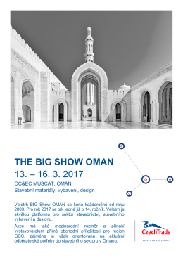 THE BIG SHOW OMAN 13. – 16. 3. 2017