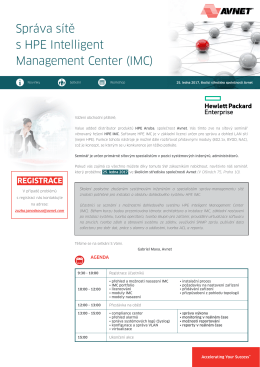 Správa sítě s HPE Intelligent Management Center (IMC)