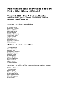 dechov&eacute; oddělen&iacute; Křtinsk&aacute;