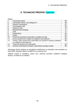kap. E - Technické předpisy