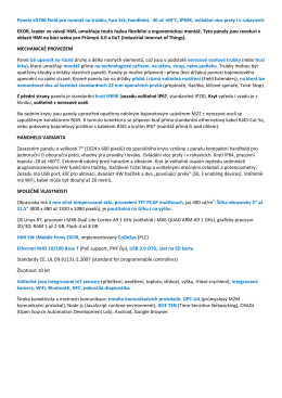 STRUČN&Yacute; POPIS ŘADY eX700 Field a Handheld varianty